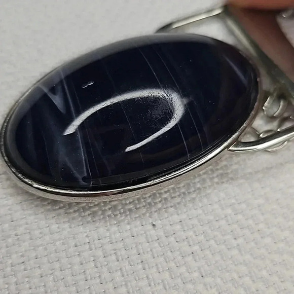 Lia Sophia Silver Chain Deep Purple Long Pendant Necklace - Picture 8 of 12